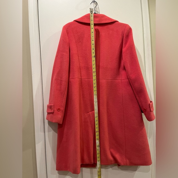 Talbots Wool & Alpaca Overcoat - Bright Coral - Picture 5 of 11
